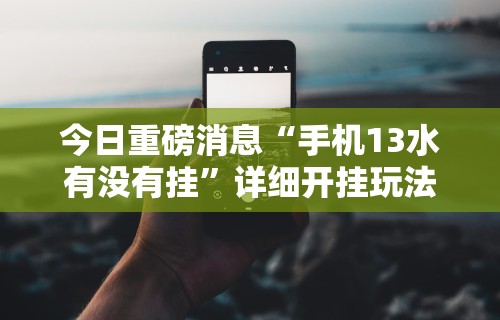今日重磅消息“手机13水有没有挂”详细开挂玩法