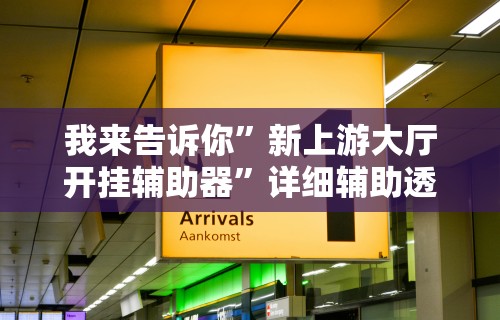 我来告诉你”新上游大厅开挂辅助器”详细辅助透视