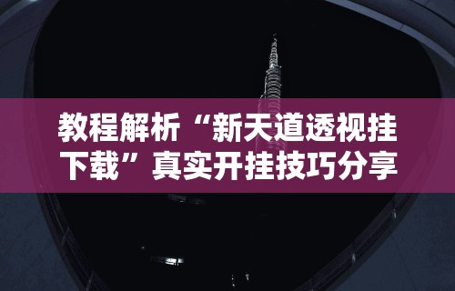 教程解析“新天道透视挂下载”真实开挂技巧分享