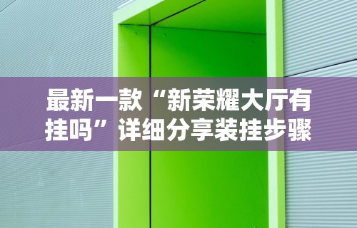 最新一款“新荣耀大厅有挂吗”详细分享装挂步骤