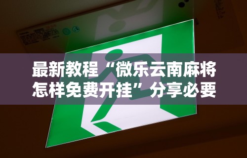 最新教程“微乐云南麻将怎样免费开挂	”分享必要外挂教程