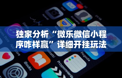 独家分析“微乐微信小程序咋样赢	”详细开挂玩法