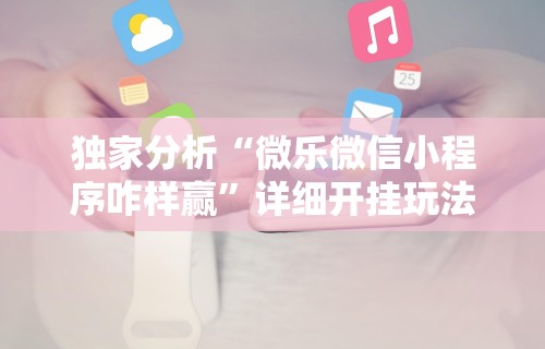 独家分析“微乐微信小程序咋样赢”详细开挂玩法