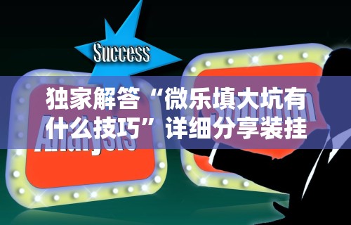独家解答“微乐填大坑有什么技巧”详细分享装挂步骤
