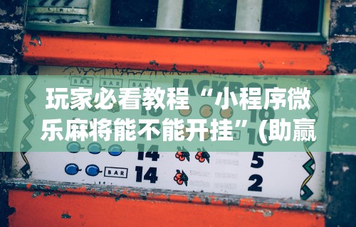 玩家必看教程“小程序微乐麻将能不能开挂	”(助赢详细开挂教程)