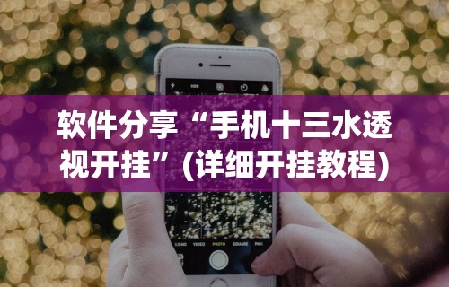 软件分享“手机十三水透视开挂”(详细开挂教程)