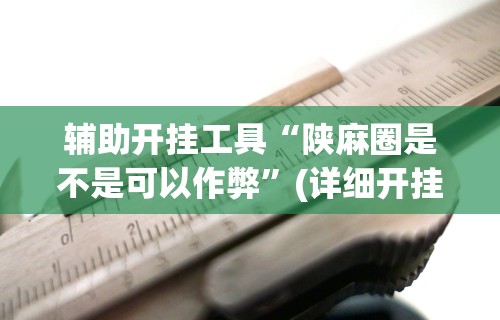 辅助开挂工具“陕麻圈是不是可以作弊”(详细开挂教程)