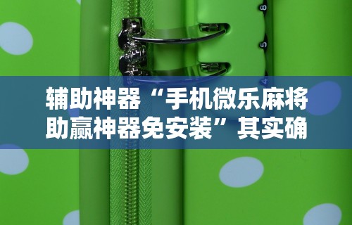 辅助神器“手机微乐麻将助赢神器免安装”其实确实有挂