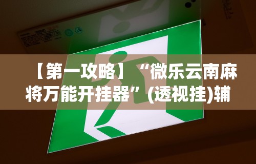 【第一攻略】“微乐云南麻将万能开挂器	”(透视挂)辅助透视教程
