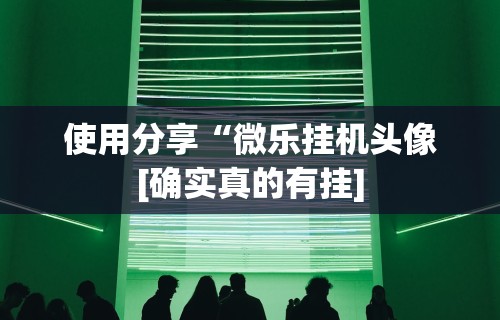 使用分享“微乐挂机头像[确实真的有挂]