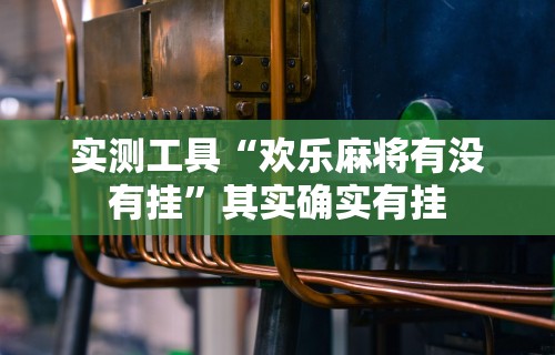 实测工具“欢乐麻将有没有挂”其实确实有挂
