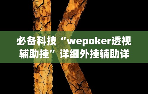 必备科技“wepoker透视辅助挂	”详细外挂辅助详细教程