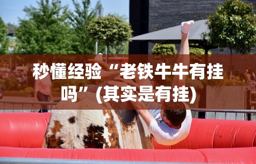 秒懂经验“老铁牛牛有挂吗”(其实是有挂)
