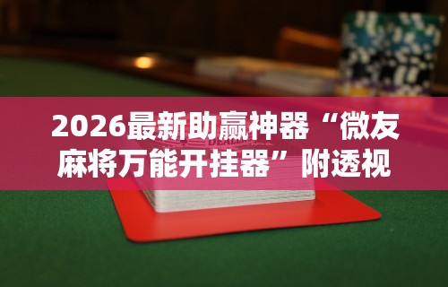 2026最新助赢神器“微友麻将万能开挂器”附透视挂详细教程