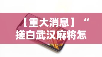【重大消息】“搓白武汉麻将怎么开挂”科技辅助神器手机