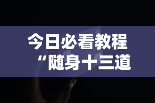 今日必看教程“随身十三道可以开挂吗？”辅助工具插件,揭秘技巧开挂