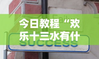 今日教程“欢乐十三水有什么技巧吗？”开挂安装教程